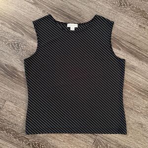 Casual Corner Diagonal Pinstripe Y2K sleeveless top